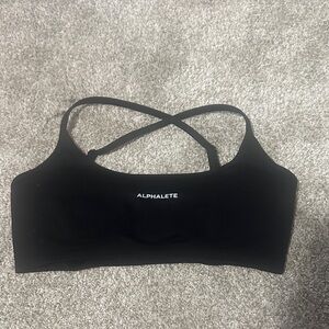 Alphalete Women's Black Cross-Back Sports Bra